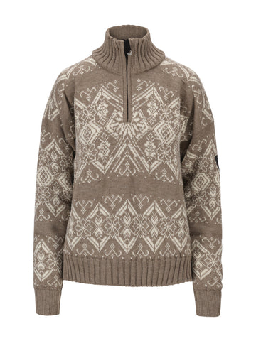 Dale Of Norway W ROSET FEM. WP SWEATER Mountainstone Offwhite XL - PeakStyle