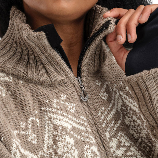 Dale Of Norway W ROSET FEM. WP SWEATER Mountainstone Offwhite XL - PeakStyle