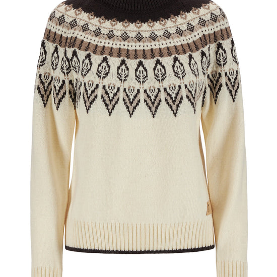 Dale Of Norway W SULA FEM SWEATER Blanco roto Café Arena XL - PeakStyle
