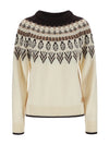 Dale Of Norway W SULA FEM SWEATER Blanco roto Café Arena XL - PeakStyle