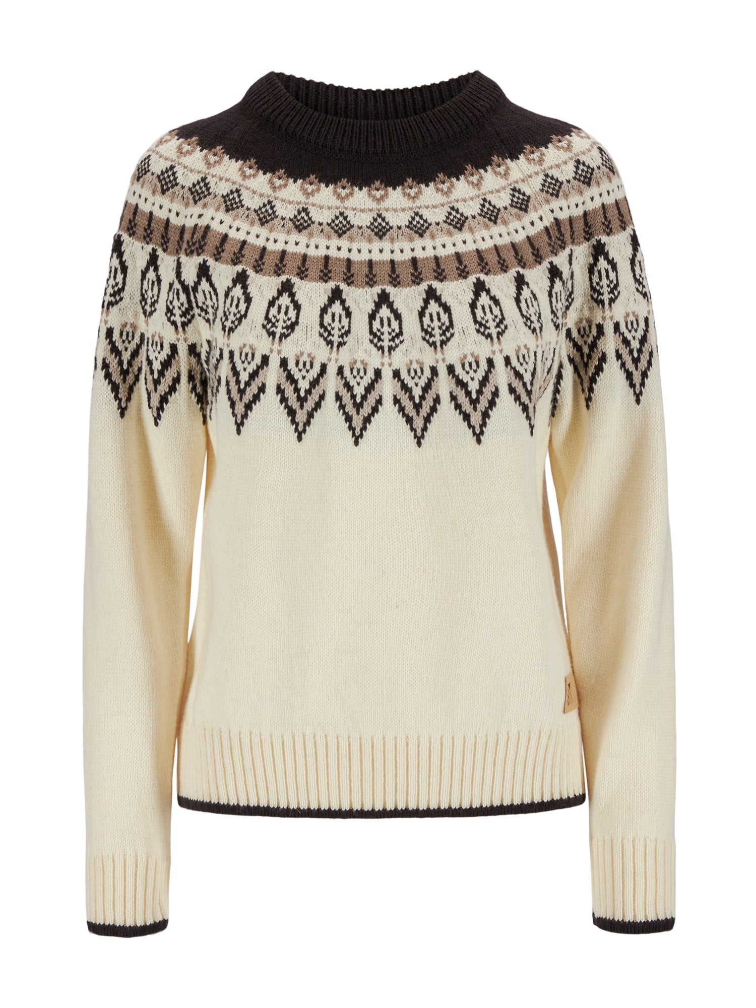 Dale Of Norway W SULA FEM SWEATER Blanco roto Café Arena XL - PeakStyle
