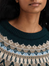 Dale Of Norway W SULA FEM SWEATER Verde pino Azul hielo Piedra de montaña XL - PeakStyle