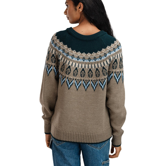 Dale Of Norway W SULA FEM SWEATER Verde pino Azul hielo Piedra de montaña XL - PeakStyle