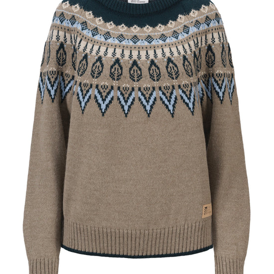Dale Of Norway W SULA FEM SWEATER Verde pino Azul hielo Piedra de montaña XL - PeakStyle