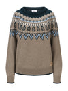Dale Of Norway W SULA FEM SWEATER Verde pino Azul hielo Piedra de montaña XL - PeakStyle