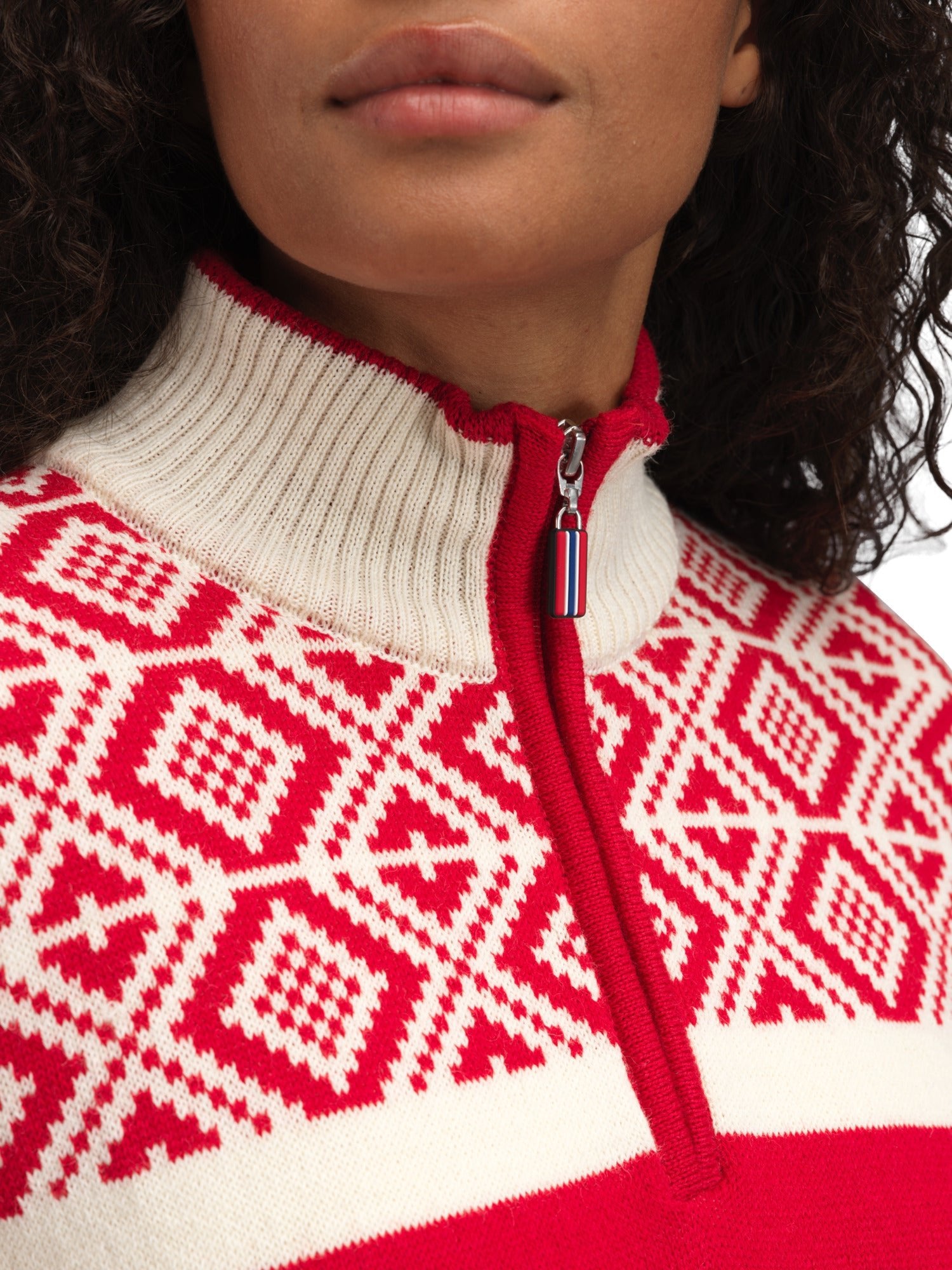 Dale Of Norway W TEAM NORWAY CORTINA FEM SWEATER Framboos Offwhite XXL - PeakStyle