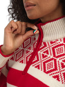 Dale Of Norway W TEAM NORWAY CORTINA FEM SWEATER Framboos Offwhite XXL - PeakStyle