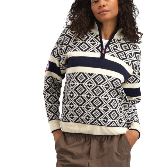 Dale Of Norway W TEAM NORWAY CORTINA FEM SWEATER Navy Offwhite XXL - PeakStyle