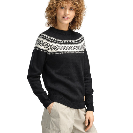 Dale Of Norway W VÅGSØY FEMININE SWEATER Noir Blanc cassé XL - PeakStyle