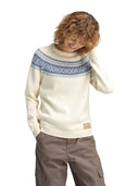 Dale Of Norway W VÅGSØY FEMININE SWEATER Offwhite Blueshadow XL - PeakStyle