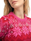 Dale Of Norway W VILJA FEM SWEATER Redrose Allium Raspberry XS - PeakStyle