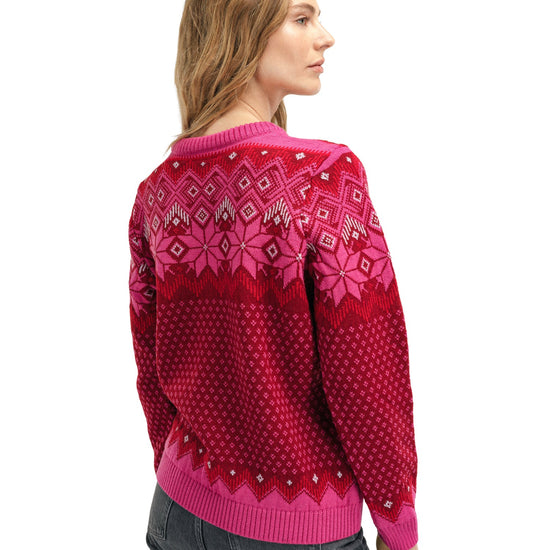 Dale Of Norway W VILJA FEM SWEATER Redrose Allium Raspberry XS - PeakStyle