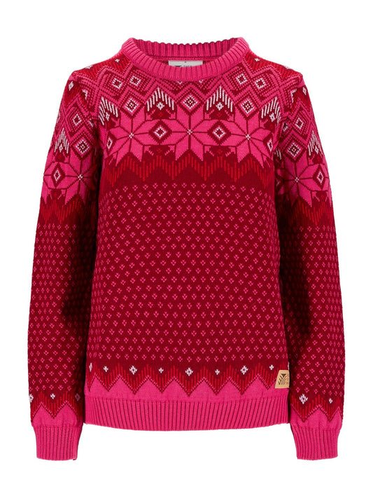 Dale Of Norway W VILJA FEM SWEATER Redrose Allium Raspberry XS - PeakStyle