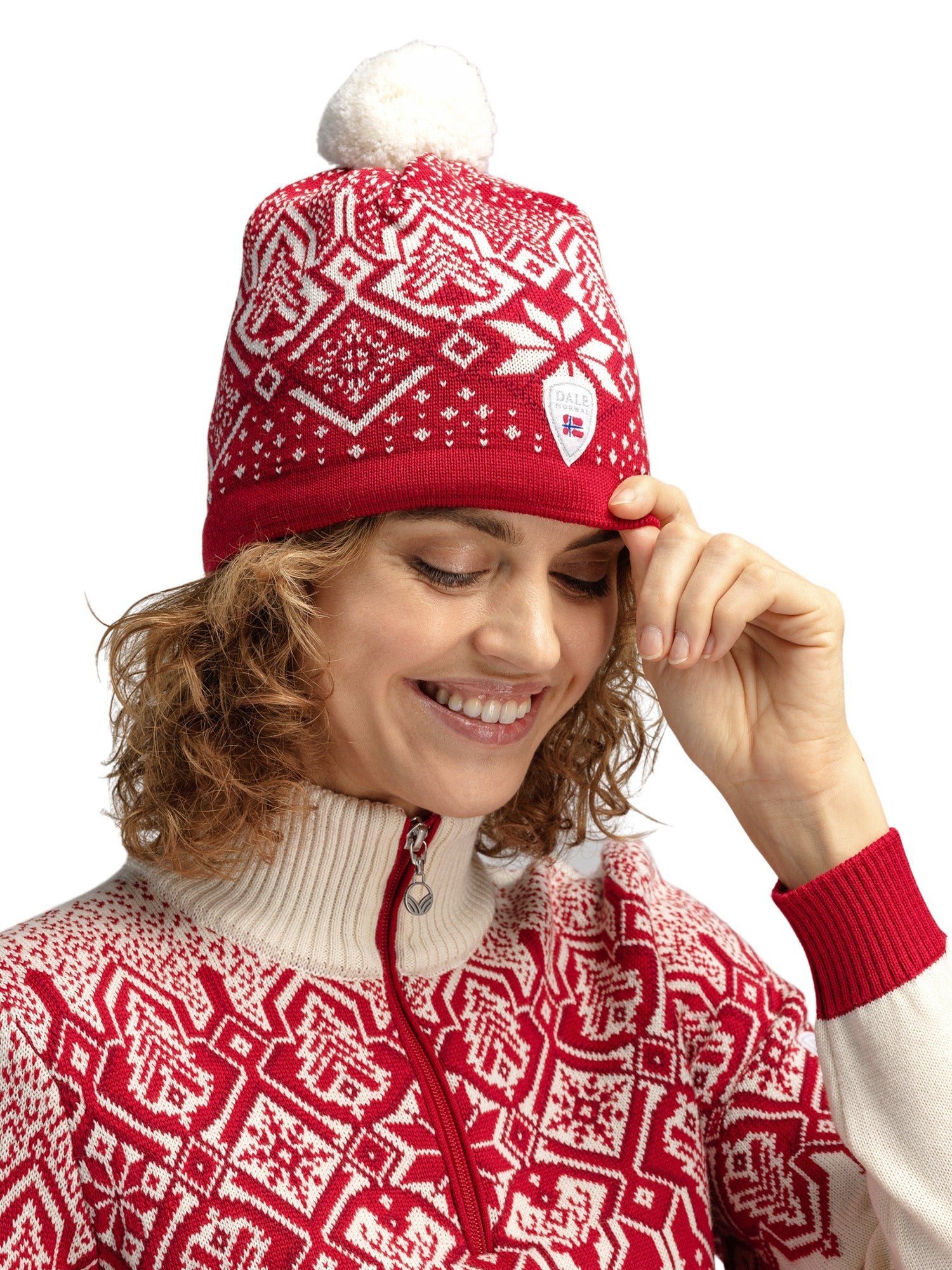 Dale Of Norway WINTERLAND HAT Raspberry Offwhite Redrose Talla única - PeakStyle