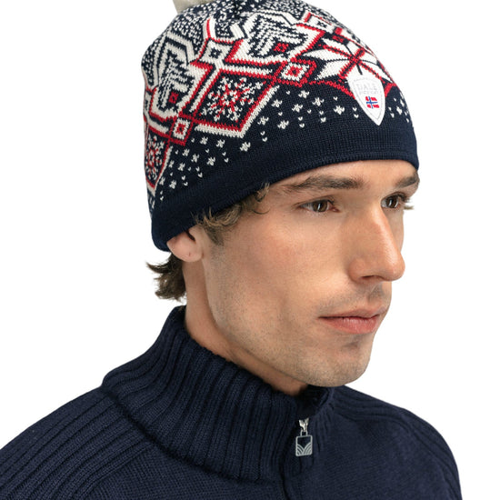 Dale Of Norway WINTERLAND HAT Azul marino Blanco roto Frambuesa Talla única - PeakStyle