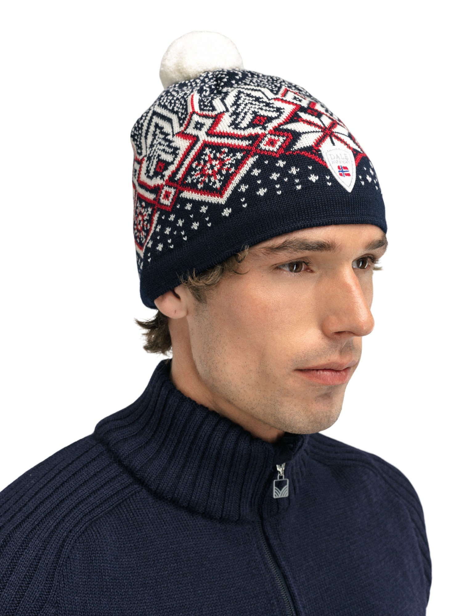 Dale Of Norway WINTERLAND HAT Azul marino Blanco roto Frambuesa Talla única - PeakStyle