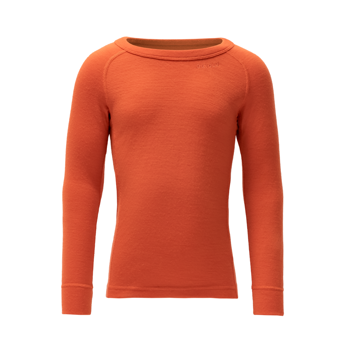 Devold DUO ACTIVE 205 Kinder Merino Langarmshirt – BRICK – Hersteller-Packshot