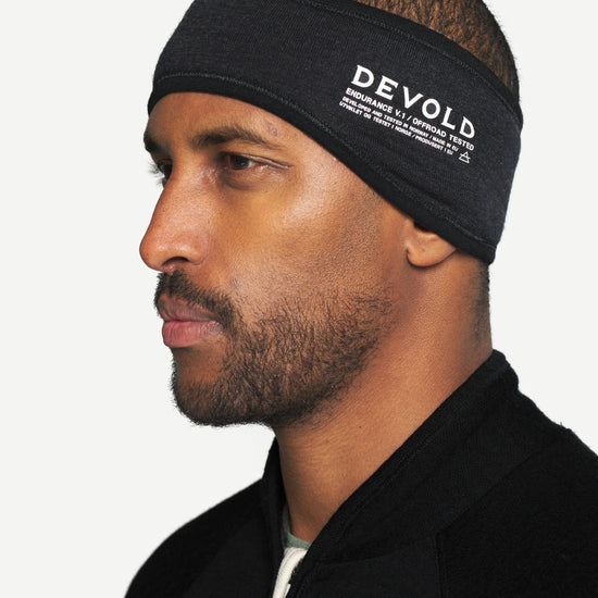 Devold ENDURANCE Merino-Stirnband CAVIAR Studio