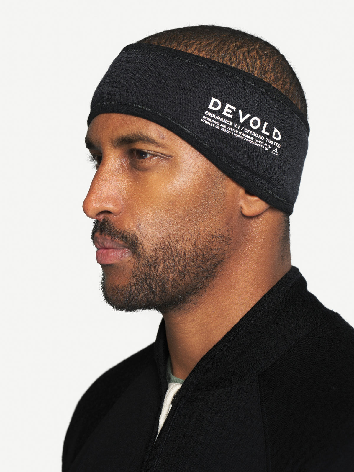 Devold ENDURANCE Merino-Stirnband CAVIAR Studio