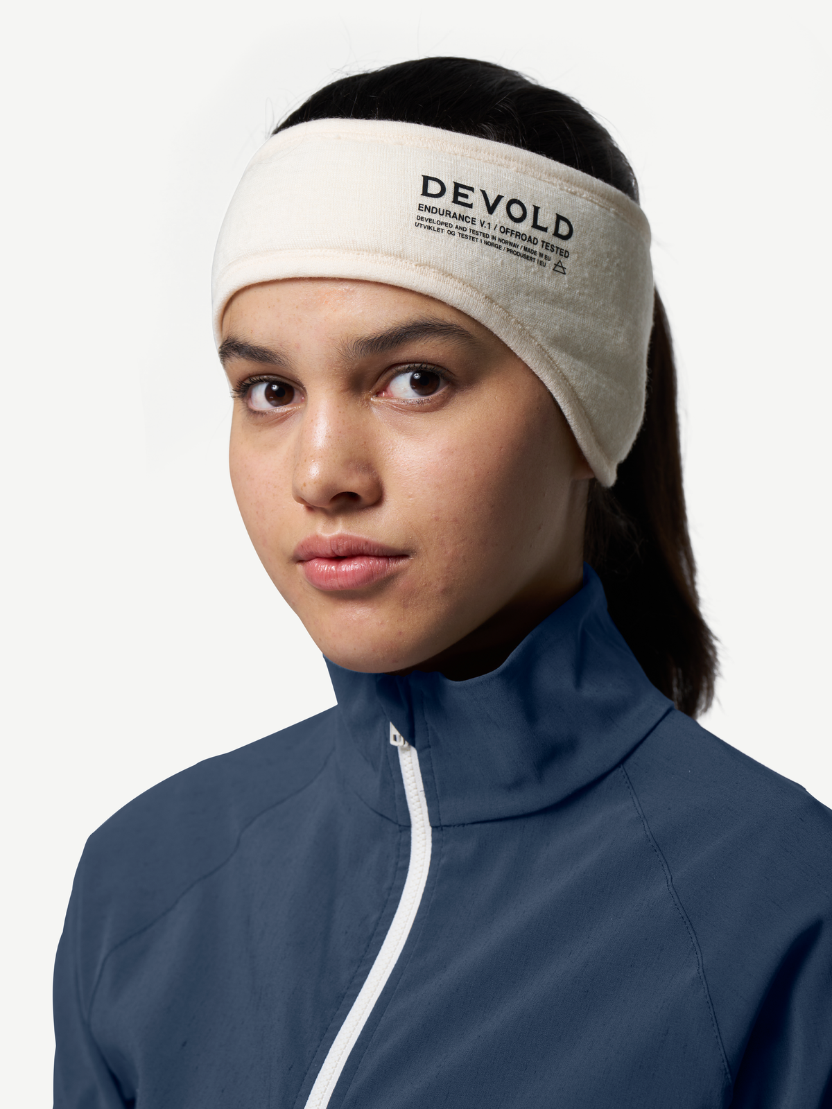 Devold ENDURANCE Merino-Stirnband RAW WHITE Studio