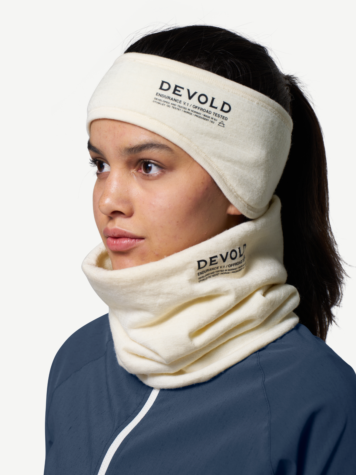 Devold ENDURANCE Merino-Stirnband RAW WHITE Studio