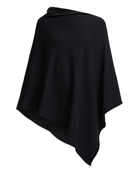 Sofie Poncho – Black – Kleiderbügelaufnahme