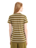 Icebreaker W WAVE SS TEE STRIPE - PeakStyle