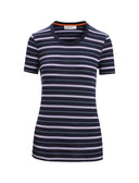 Icebreaker W WAVE SS TEE STRIPE - PeakStyle