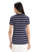 Icebreaker W WAVE SS TEE STRIPE - PeakStyle