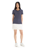 Icebreaker W WAVE SS TEE STRIPE - PeakStyle