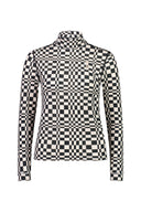 Mons Royale W CASCADE MOCK NECK LS PRINT - PeakStyle