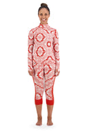 Mons Royale W CASCADE MOCK NECK LS PRINT - PeakStyle