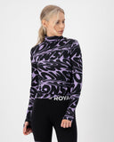 Mons Royale W CASCADE MOCK NECK LS PRINT - PeakStyle