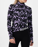 Mons Royale W CASCADE MOCK NECK LS PRINT - PeakStyle