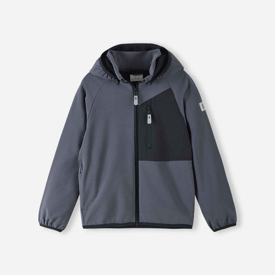 Reima Mukana Hybridjacke in Soft Black – Vorderansicht