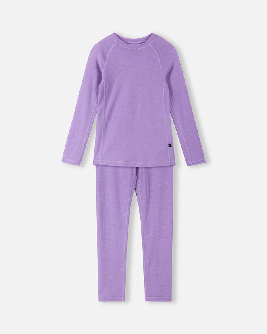 Set di intimo tecnico Reima Kinsei in merino e lyocell per bambini - Blooming Lilac