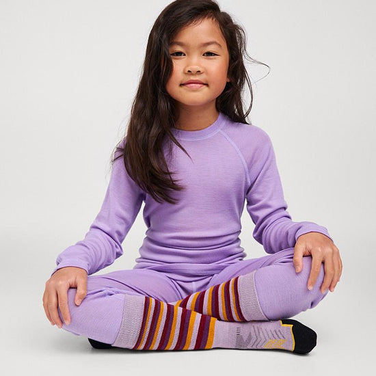 Set di intimo tecnico Reima Kinsei in merino e lyocell per bambini - Blooming Lilac - Vista 2