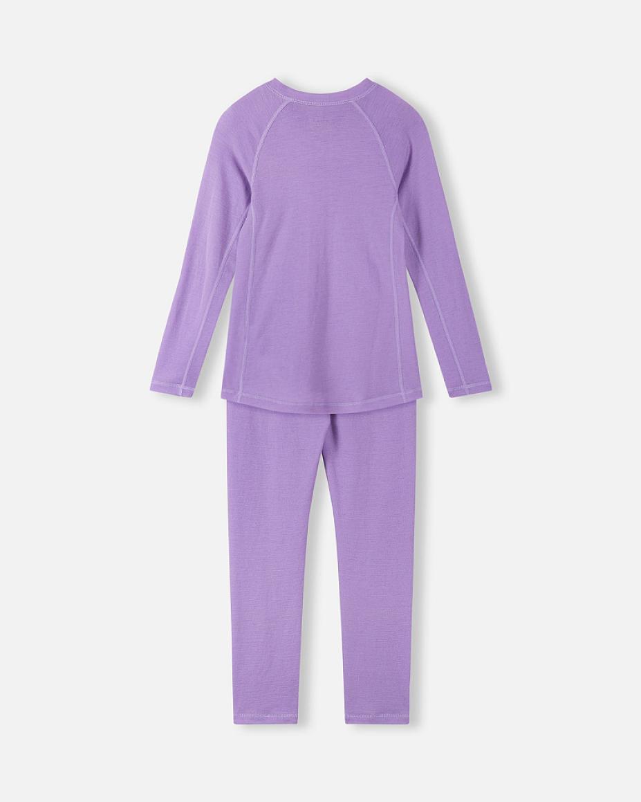 Set di intimo tecnico Reima Kinsei in merino e lyocell per bambini - Blooming Lilac - Immagine 3