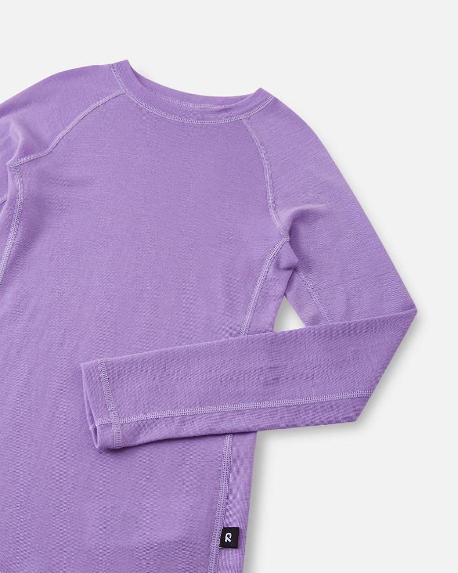 Set di intimo tecnico Reima Kinsei in merino e lyocell per bambini - Blooming Lilac - Immagine 6