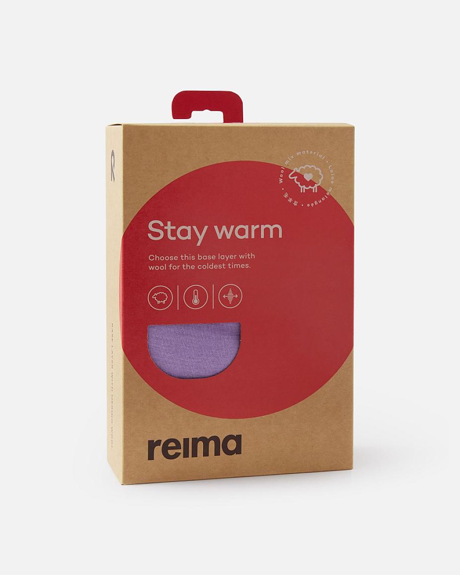 Set di intimo tecnico Reima Kinsei in merino e lyocell per bambini - Blooming Lilac - Immagine 9