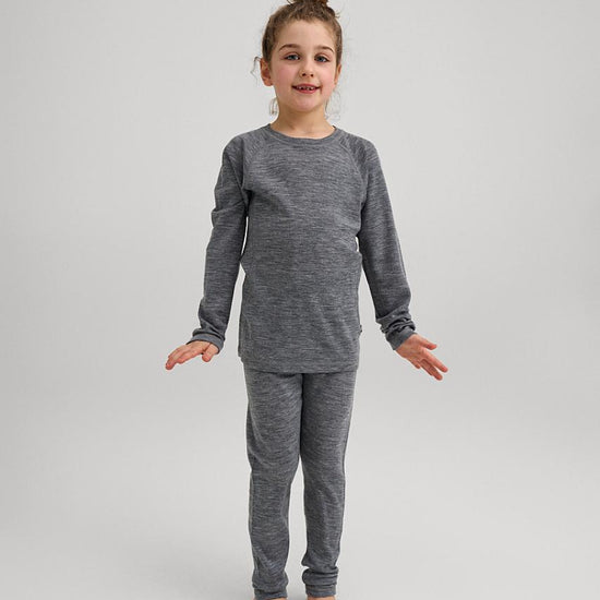 Set di intimo tecnico Reima Kinsei in merino e lyocell per bambini - Grigio melange - Immagine 10