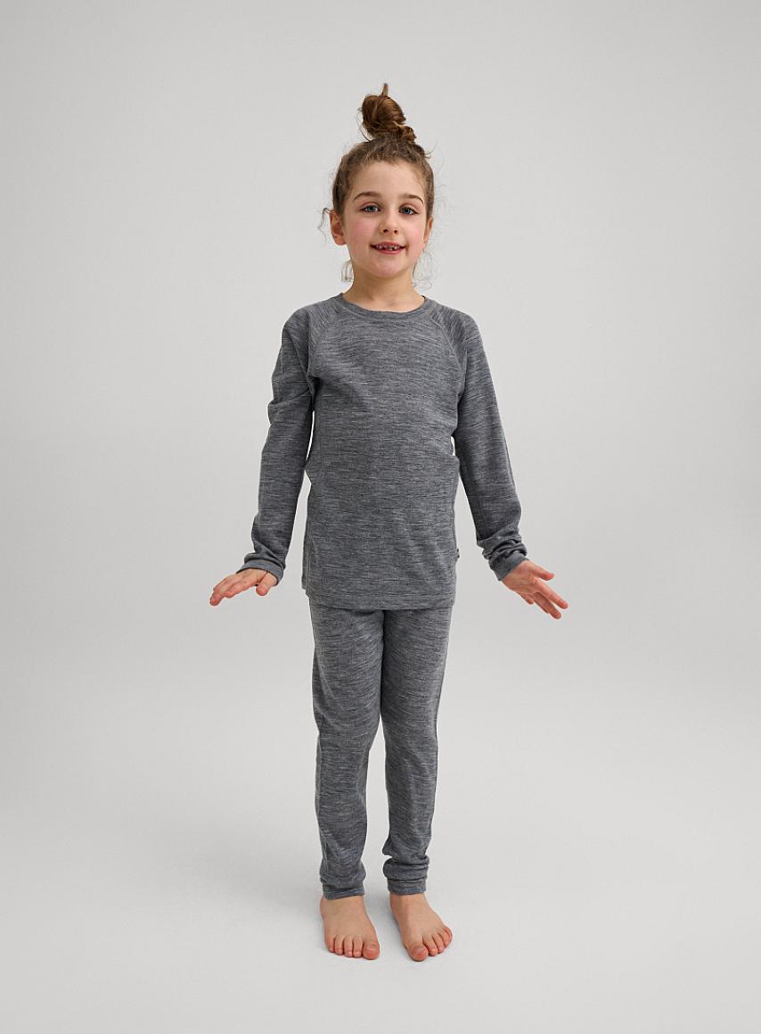 Set di intimo tecnico Reima Kinsei in merino e lyocell per bambini - Grigio melange - Immagine 10
