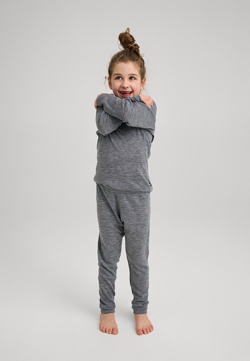Set di intimo tecnico Reima Kinsei in merino e lyocell per bambini - Grigio melange - Immagine 11