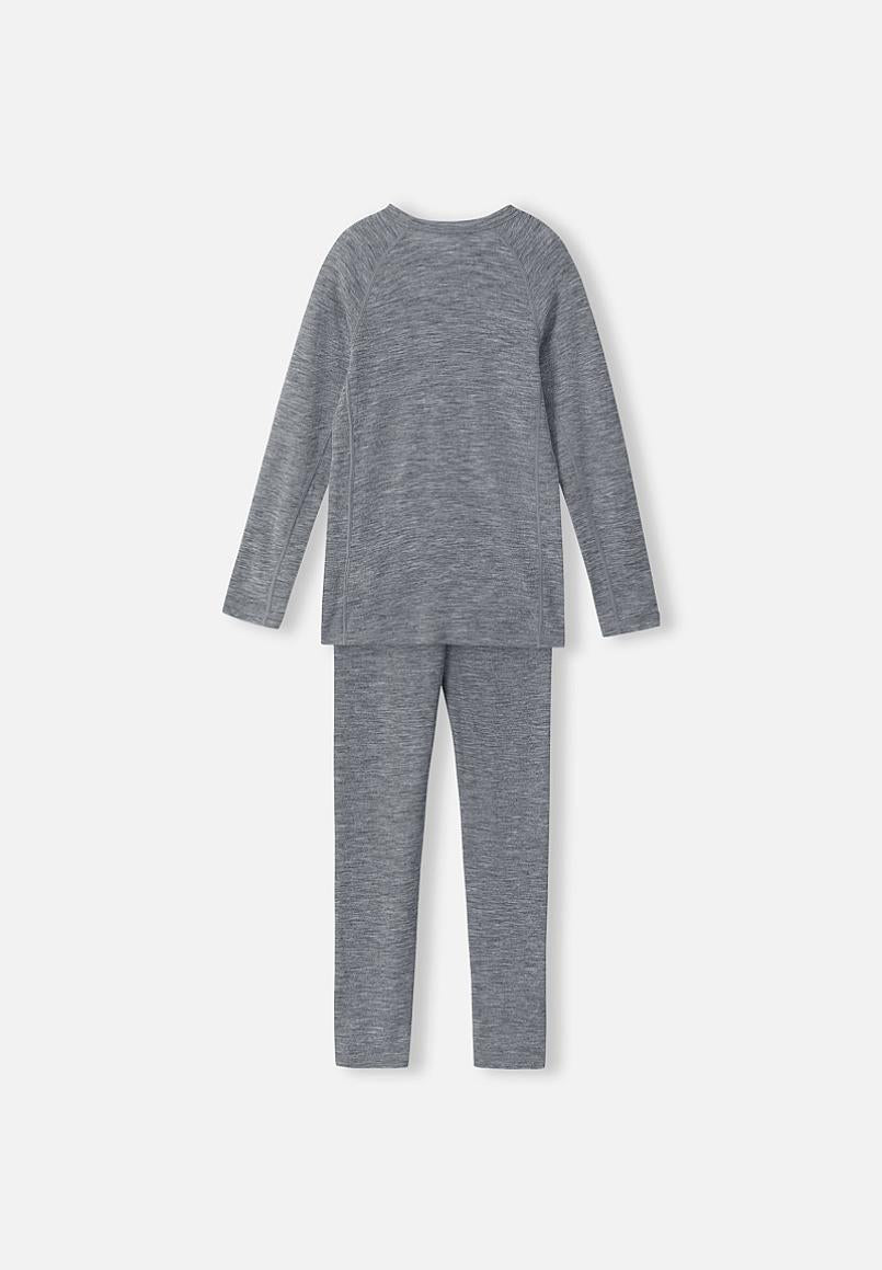 Set di intimo tecnico Reima Kinsei in merino e lyocell per bambini - Grigio melange - Vista 2