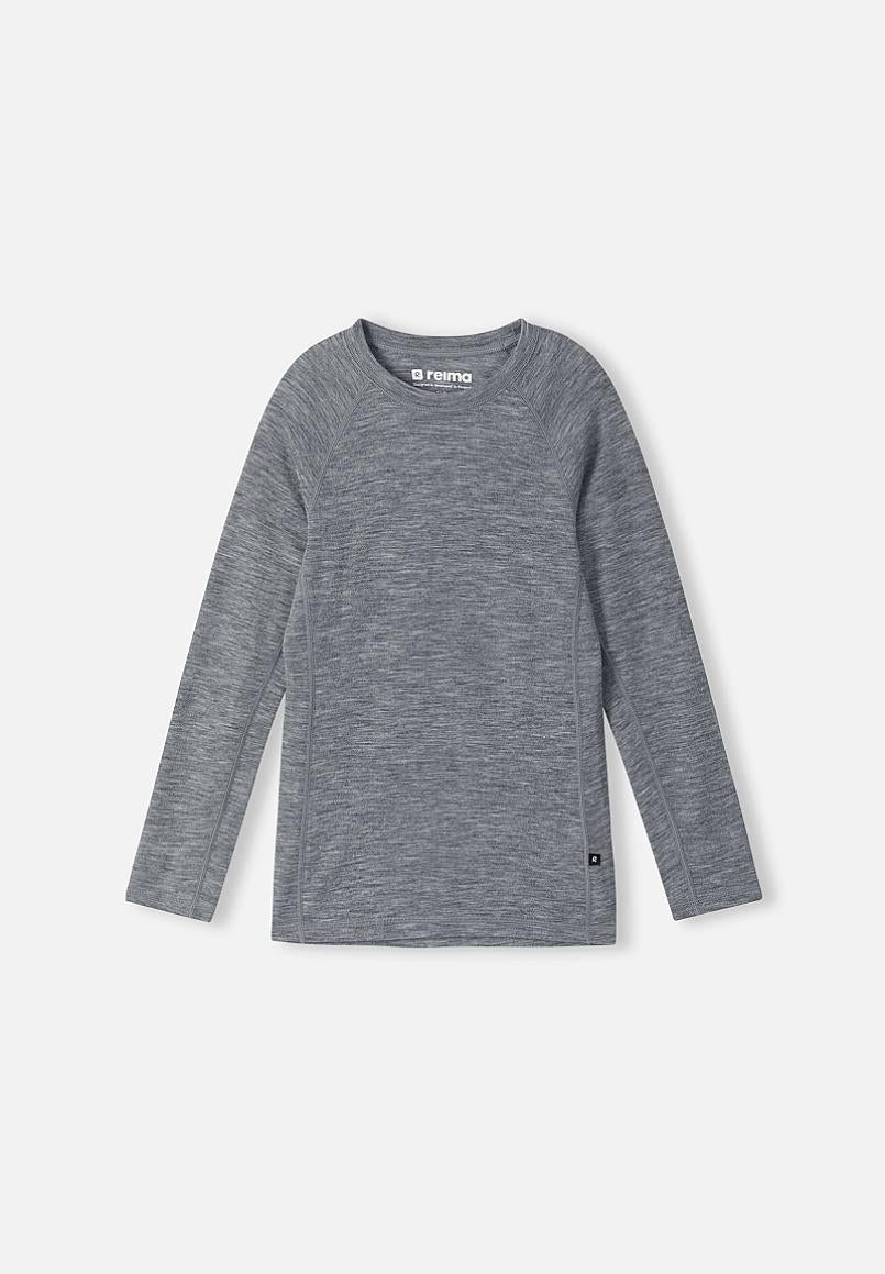Set di intimo tecnico Reima Kinsei in merino e lyocell per bambini - Grigio melange - Immagine 3