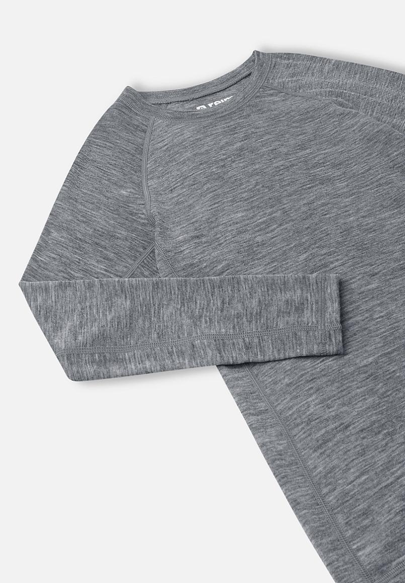 Set di intimo tecnico Reima Kinsei in merino e lyocell per bambini - Grigio melange - Immagine 5