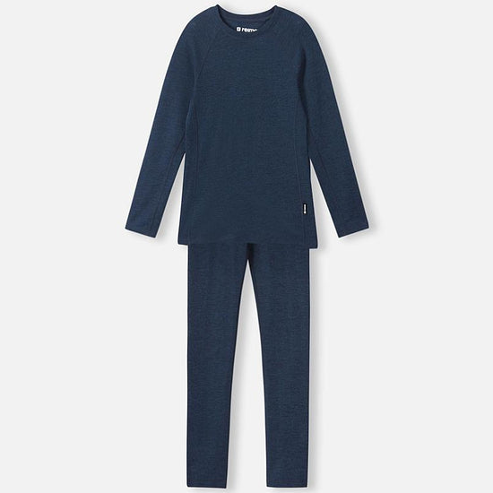 Set di intimo tecnico Reima Kinsei in merino e lyocell per bambini - Blu navy