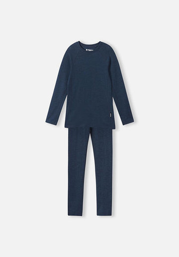 Set di intimo tecnico Reima Kinsei in merino e lyocell per bambini - Blu navy