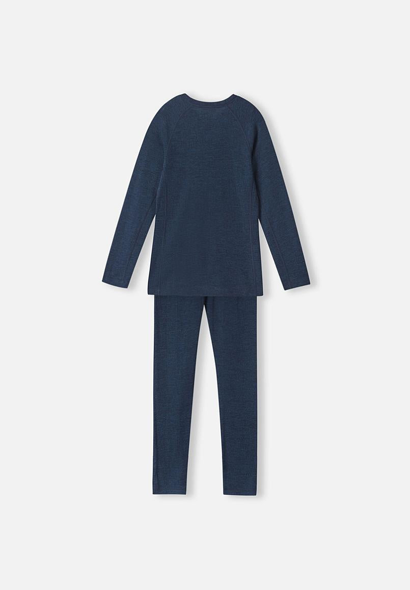 Set di intimo tecnico Reima Kinsei in merino e lyocell per bambini - Blu navy - Immagine 2