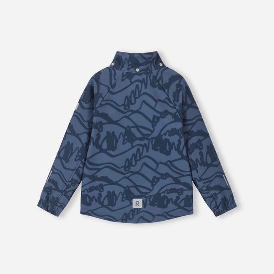 Reima Aitoo softshelljas voor kinderen in marineblauw – Packshot